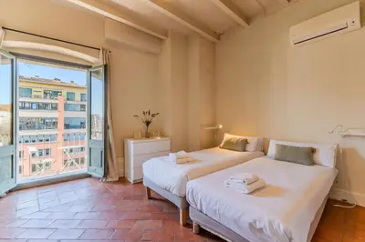 Cama o camas de una habitación en Flateli Ballesteries