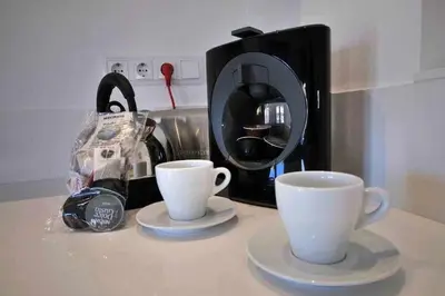 Utensilios para hacer té y café en Stunning apartment w amazing views in Girona