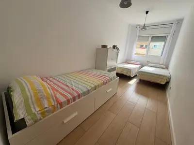 Cama o camas de una habitación en Santa Clotilde