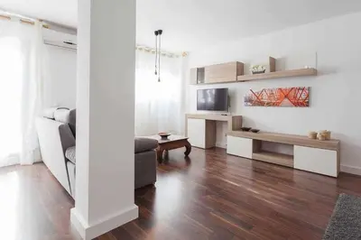 Zona de estar de Apartamento para 4 con terraza en el centro