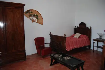 Cama o camas de una habitación en Can plana de baix