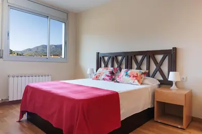 Cama o camas de una habitación en Lets Holidays BEAUTIFUL APARTMENT with POOL TOSSA
