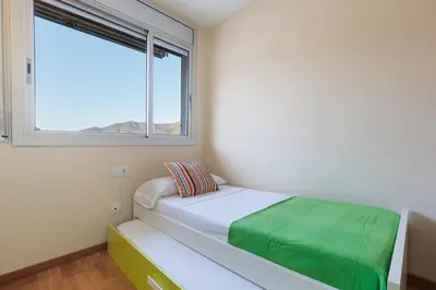 Cama o camas de una habitación en Lets Holidays BEAUTIFUL APARTMENT with POOL TOSSA
