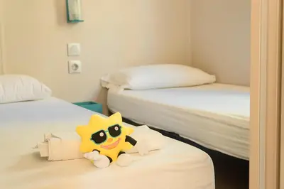 Cama o camas de una habitación en Camping Sènia Caballo de Mar