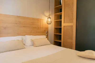 Cama o camas de una habitación en Camping Sènia Caballo de Mar