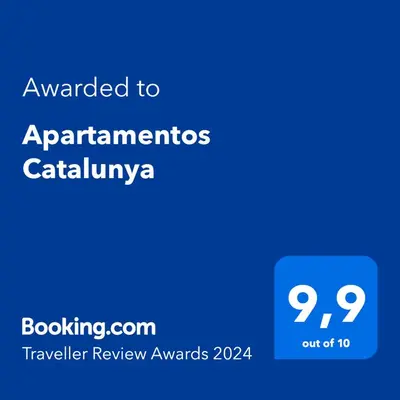 Certificado, premio, señal o documento que está expuesto en Apartamentos Catalunya