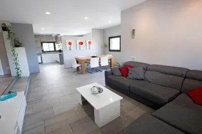 Zona de estar de Catalunya Casas Modern Marvel,15 min to Costa Brava beaches!