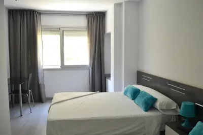 Cama o camas de una habitación en Bed&Breakfast 10 GIRONA