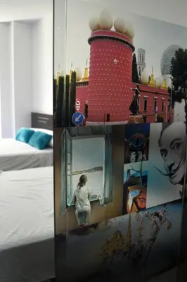 Cama o camas de una habitación en Bed&Breakfast 10 GIRONA