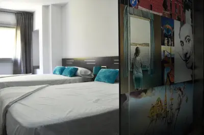 Cama o camas de una habitación en Bed&Breakfast 10 GIRONA