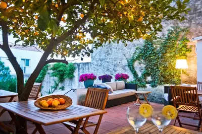 Jardín al aire libre en Hotel Casa Calella