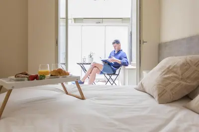 Cama o camas de una habitación en Bravissimo Cort Reial-1A