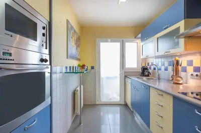 Una cocina o zona de cocina en Malgrat de Mar Blvd Seaview Apartment