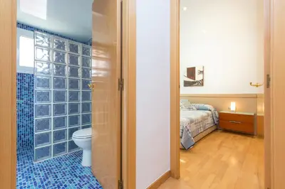 Cama o camas de una habitación en Malgrat de Mar Blvd Seaview Apartment