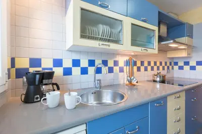 Una cocina o zona de cocina en Malgrat de Mar Blvd Seaview Apartment