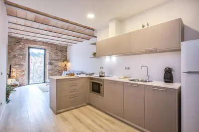 Una cocina o zona de cocina en Flateli- Plaça Catalunya 2-1