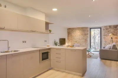Una cocina o zona de cocina en Flateli -Plaça Catalunya 3-2