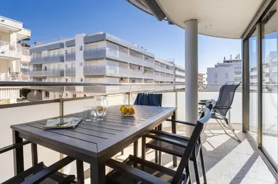 Un balcón o terraza de Lets Holidays NICE APARTMENT NEAR BEACH TOSSA