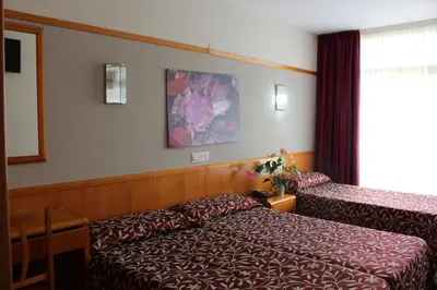 Cama o camas de una habitación en Hotel Esplendid