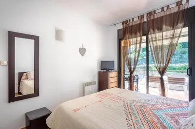 Cama o camas de una habitación en Apartment Sa Boadella beach, Lloret de Mar - Costa Brava