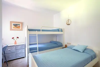 Cama o camas de una habitación en Apartment Sa Boadella beach, Lloret de Mar - Costa Brava