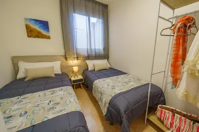 Cama o camas de una habitación en AR Apartaments Camps