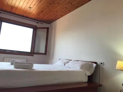 Cama o camas de una habitación en Casa Mar y Piscina (solo familias)
