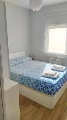 Cama o camas de una habitación en Apartamento Blanes