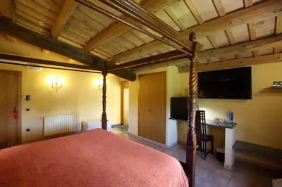 Cama o camas de una habitación en Mas la Casassa
