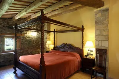 Cama o camas de una habitación en Mas la Casassa