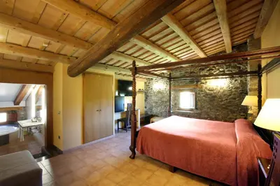 Cama o camas de una habitación en Mas la Casassa