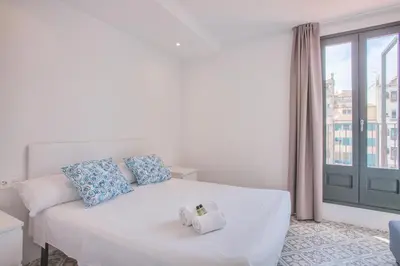 Cama o camas de una habitación en Flateli Rambla 5 2-1