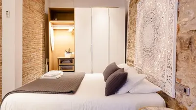 Cama o camas de una habitación en Ferreries Boutique Apartment