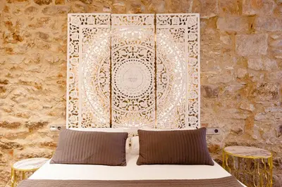 Cama o camas de una habitación en Ferreries Boutique Apartment