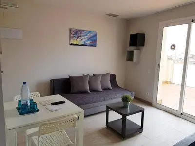 Zona de estar de Apartamentos Comfort Calella