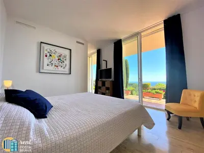 Cama o camas de una habitación en Villa Vista en Platja d'Aro
