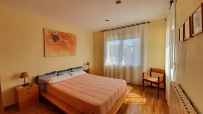 Cama o camas de una habitación en Villa Pals Carles Piscina