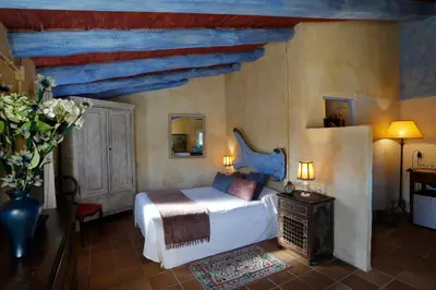 Cama o camas de una habitación en Hostal Blau