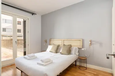 Cama o camas de una habitación en Flateli Nord