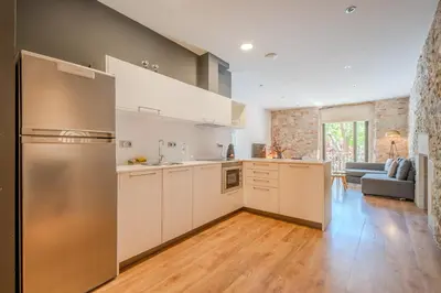 Una cocina o zona de cocina en Flateli Plaça Catalunya 1-2