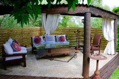 Jardín al aire libre en Casa Rosa Garden House