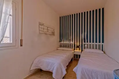 Cama o camas de una habitación en Chalet Santa Susana