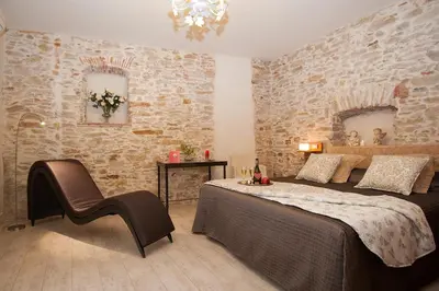 Cama o camas de una habitación en Hotel-Spa Classic Begur