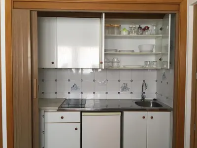 Una cocina o zona de cocina en Apartamentos Santi