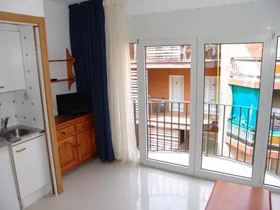 Una cocina o zona de cocina en Apartamentos Santi