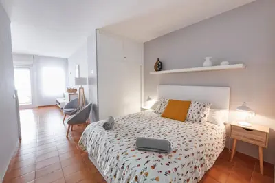 Cama o camas de una habitación en Desconnectar Tossa de Mar