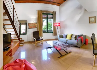 Zona de estar de Galligants Apartment
