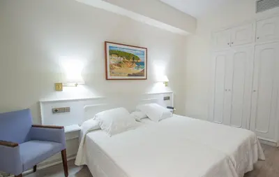 Cama o camas de una habitación en Hotel Llafranch