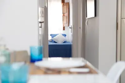 Zona de estar de Luminoso y reformado apartamento a 1min de playa