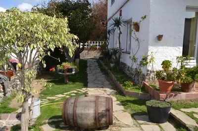 Jardín al aire libre en Hostal Casa Torrent